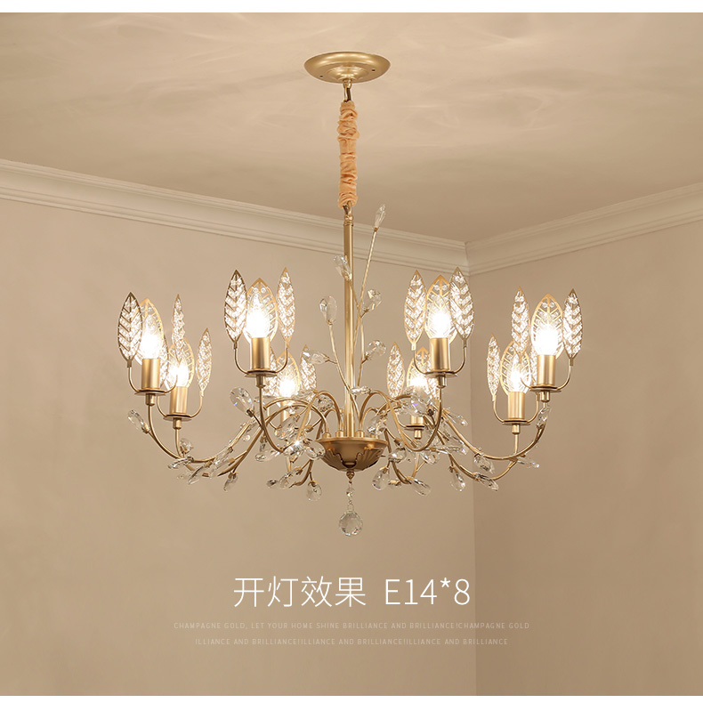 modern crystal chandelier decorative lighting crystal lamp rope lighting  8