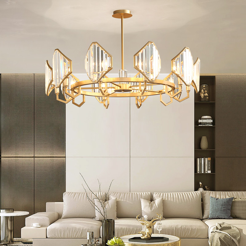 modern chandelier crystal lighting fixture gold chandeliers Luminaire manufacturer