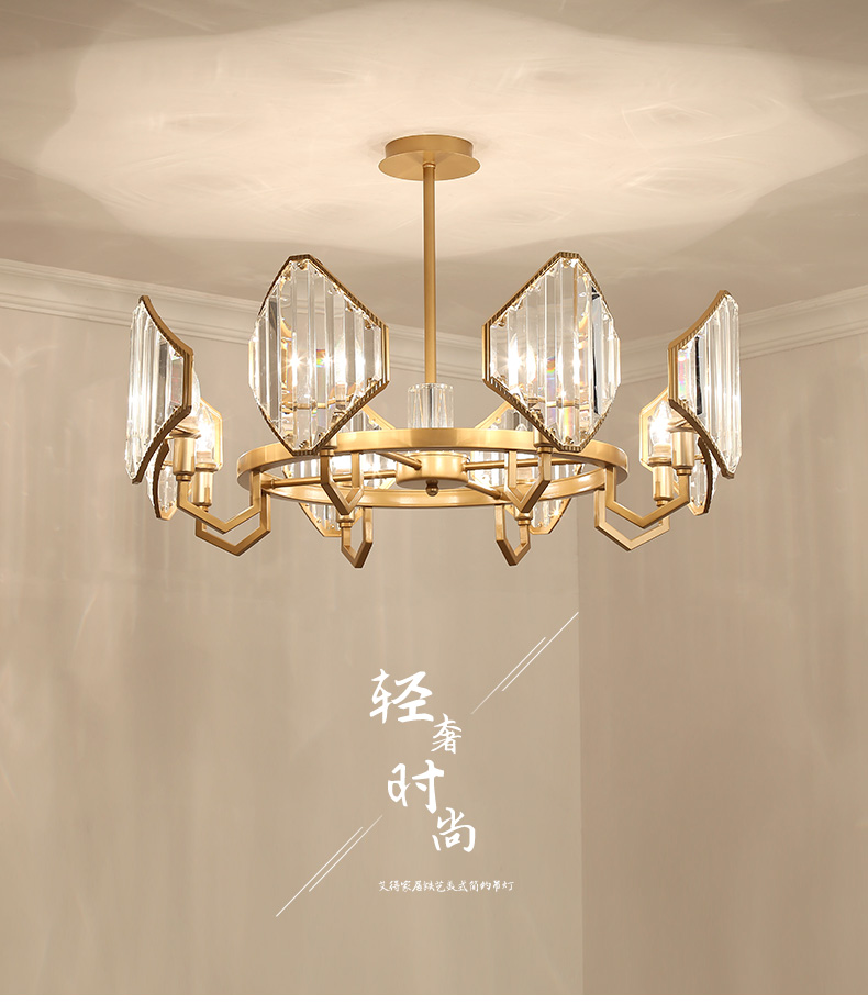 modern chandelier crystal lighting fixture gold chandeliers Luminaire manufacturer  7