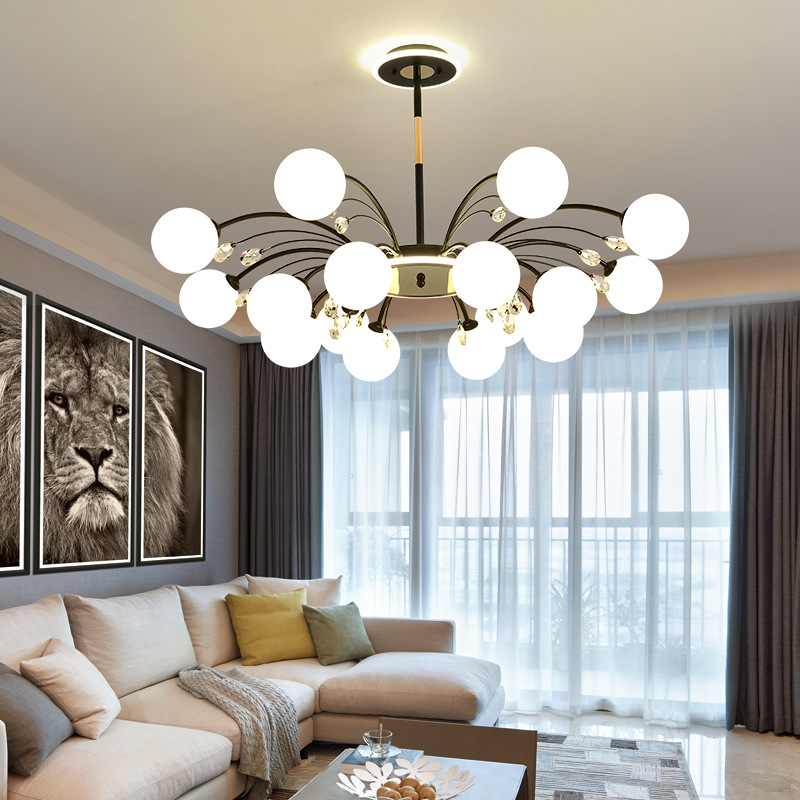 Decorative lighting modern crystal chandelier ceiling lights rope lighting