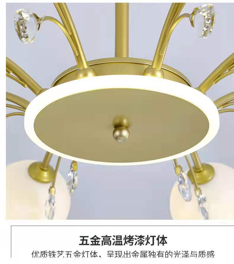 Decorative lighting modern crystal chandelier ceiling lights rope lighting