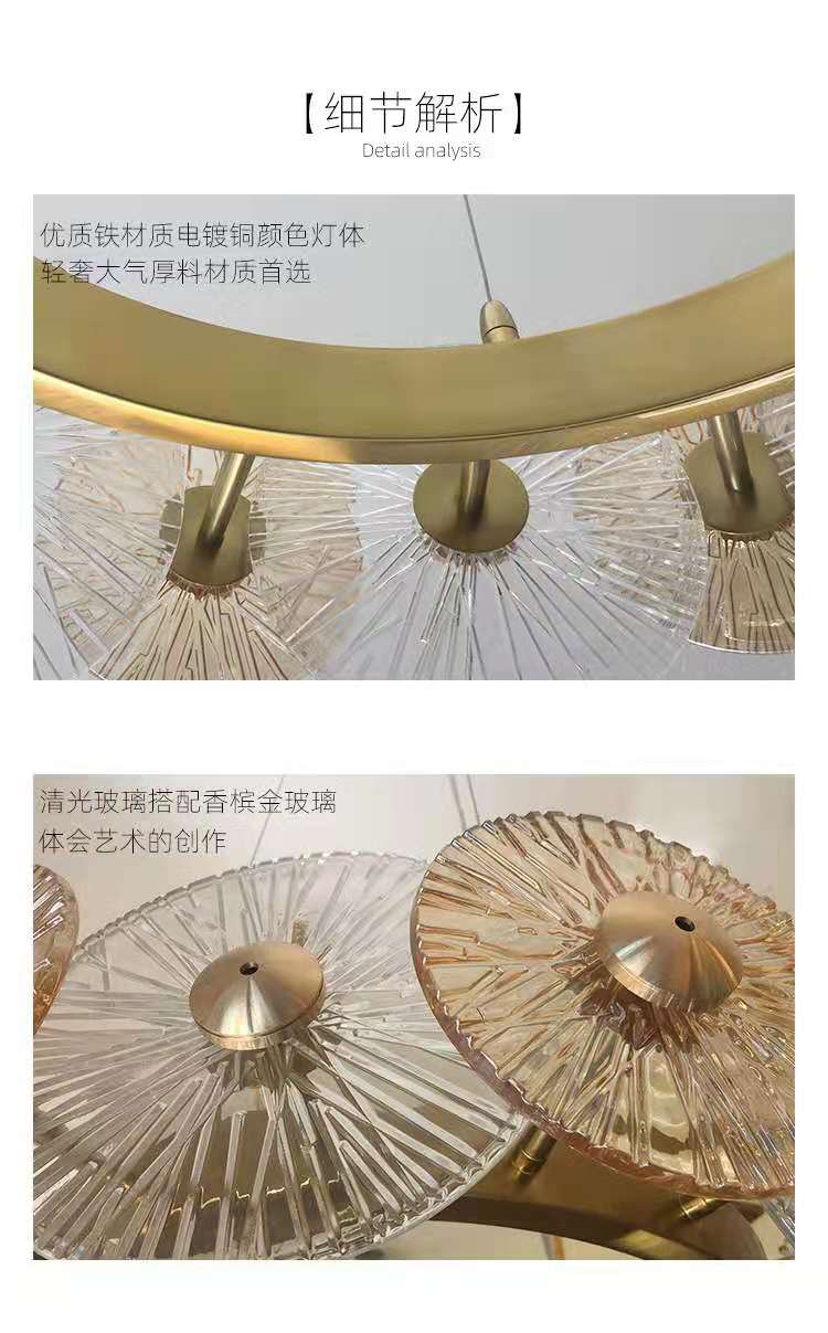 led decoration light pendant lamp decorative lighting glass chandelier  10