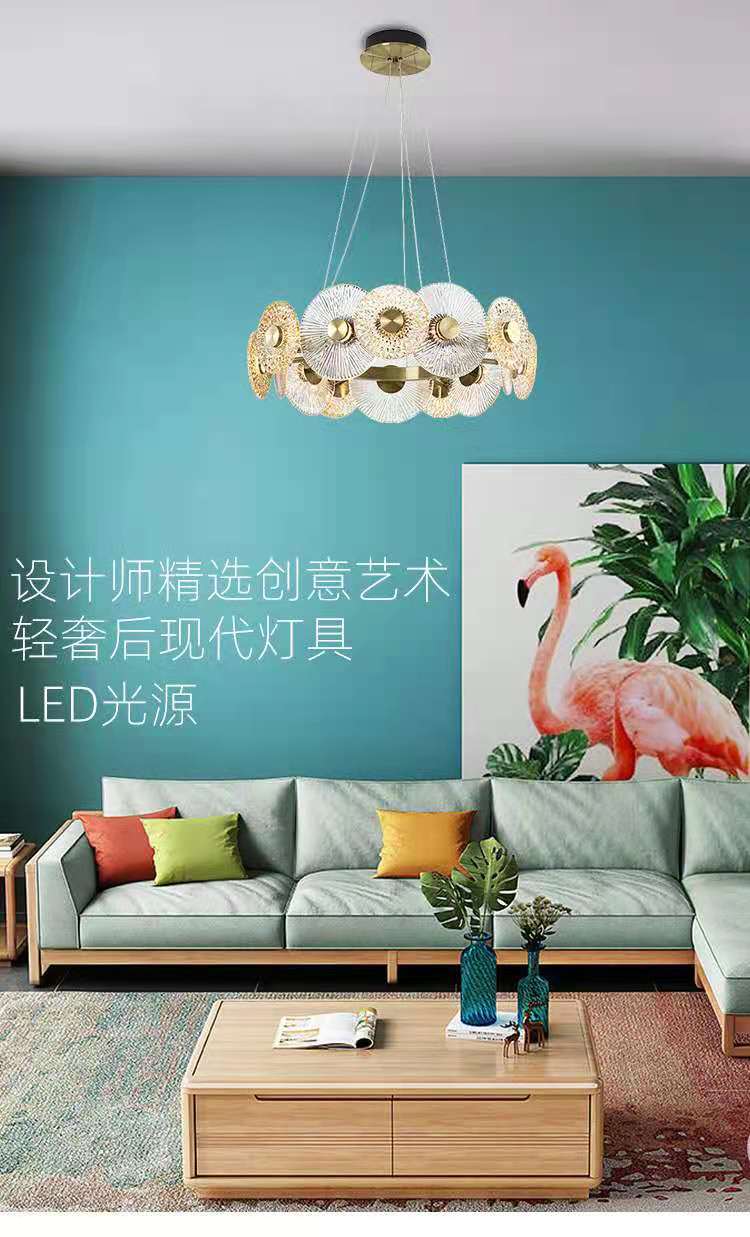 led decoration light pendant lamp decorative lighting glass chandelier  7